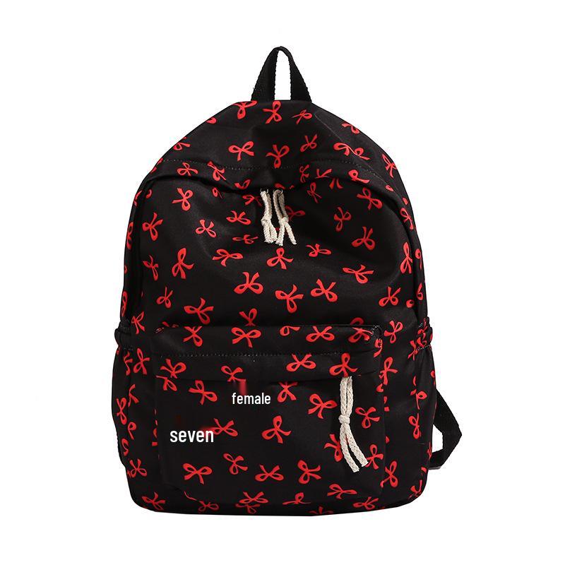 

Высококачественный легкий школьный рюкзак для женщин и девушек красный/чёрный