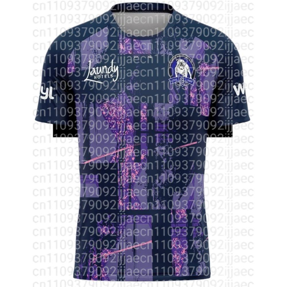 Summer Men's Bestseller Canterbury-Bankstown Bulldogs Rugby Training T-shirt A Breathable Sports Top for Both FamilyMatching
