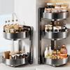 Rotating Carbon Steel Kitchen Spice Rack