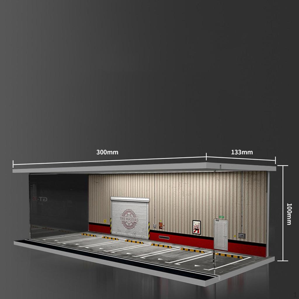 1/64 Model Car Display Case Diorama Decorative Scenario Toy Storage Box Showcase Organizer for