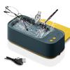 Aparat de curățare cu ultrasunete, poate fi folosit timp de 2 ore. Ușor, Portabil, Echipat cu Control Tactil și 3 Moduri, Potrivit pentru Ochelari, Inele, Monede