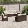 VidaXL Garden Lounge Set with Cushions 8 Pcs, Patio Sofas, Patio Furniture Set, Outdoor Furniture, Brown 3252780