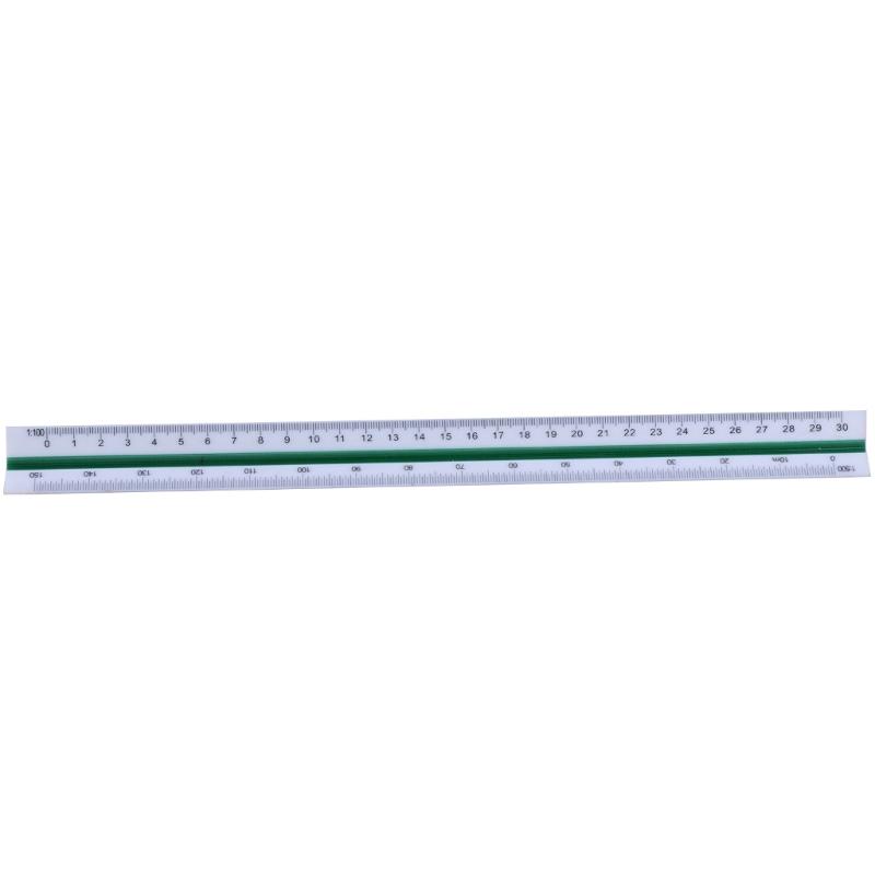 Plastic Scale Ruler, Triangular Ruler, 30cm, Triangular Ruler, Metric Scale 1:20, 1:25, 1:50, 1:75, 1:100, 1:125