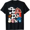 Farm Theme Pig Cow Horse 3rd Birthday 3 Yrs Old T-Shirt