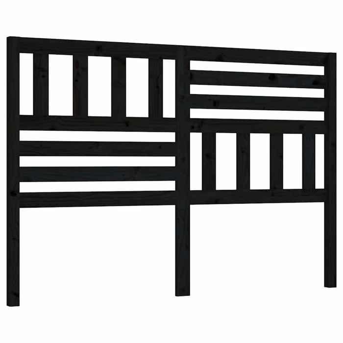 Maison Exclusive - Tête de lit Noir 126x4x100 cm Bois massif de pin