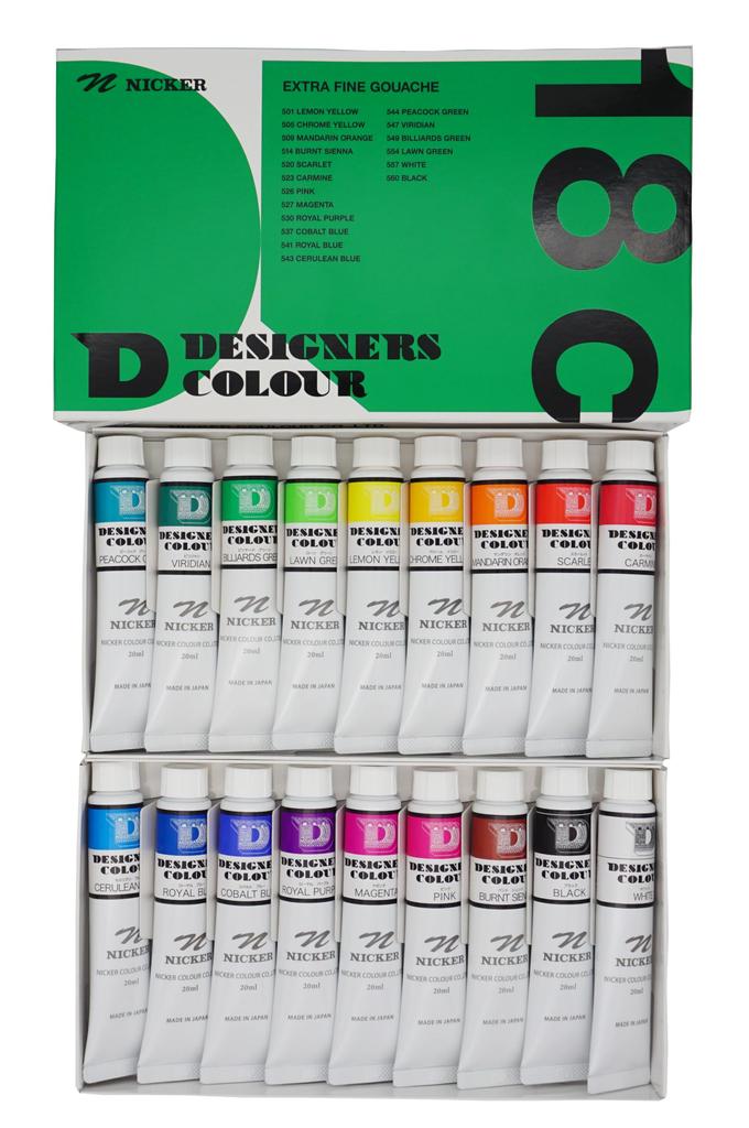 Nicker Color Watercolor Paint Designer Color 18 Color Set N 20ml DC20ML18N (No. 6)