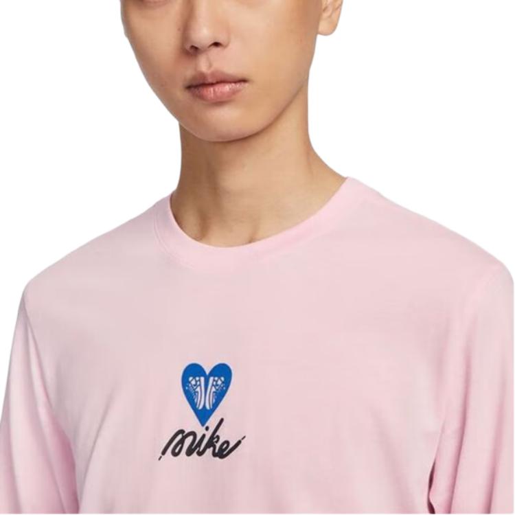 Nike Sportswear As U Nsw Tee Ls Oc Vday Comfortable Fashion Versatile Long Sleeve T-Shirt Men Tops Pink HV9808663