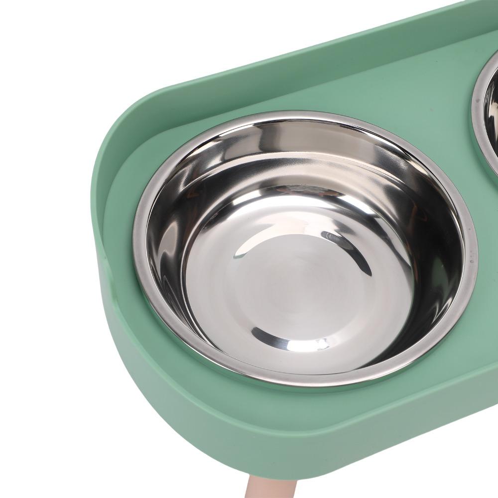 Multi Color Frame Cat Feeding Bowl Adjustable Height Dog Food Water Bowl  Cat Daily Eating