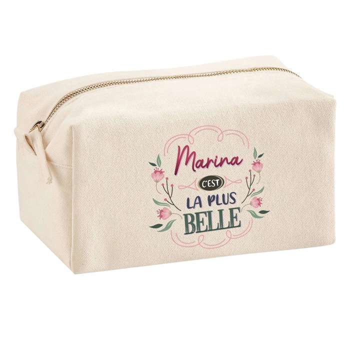 Trousse multifonction Marina la plus belle Cadeau Anniversaire Noël Idée Personnalisé Original | Trousse Scolaire Fournitures Bureau
