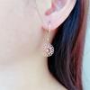 Color Gold Purple Gold Hollow Big Flower Earrings Fashionable Foreign Style Exquisite Rose Gold Plated Earrings