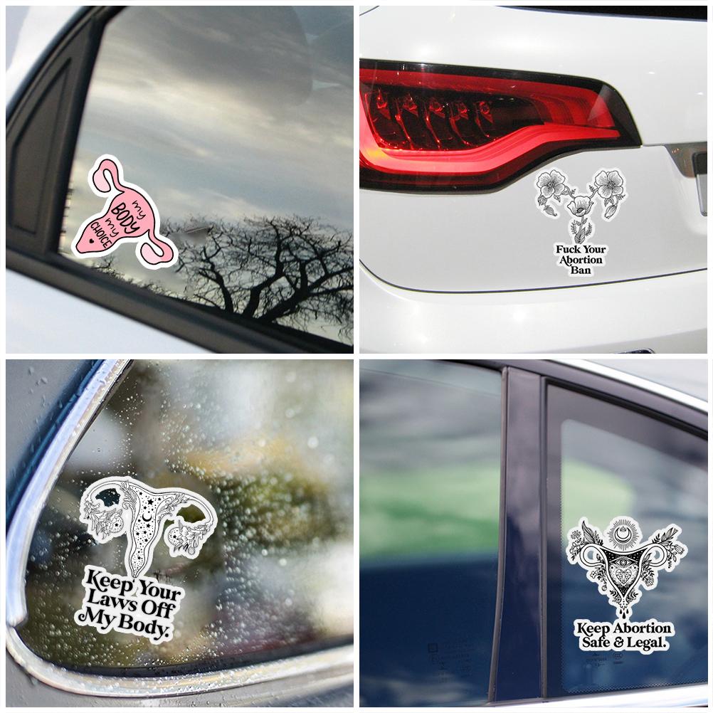 5 Pcs Uterus Sticker Waterproof Vinyl Decals Stickers Women S Reproductive Rights Decal for Laptop Car Phone Water