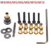 Kit de Ferramentas Manuais para Porca Rebite M3 M4 M5 M6 M8 M10 M12 Conjunto de Porcas Rebite Rosqueadas Com Mandris Para Reparo Automotivo de Móveis