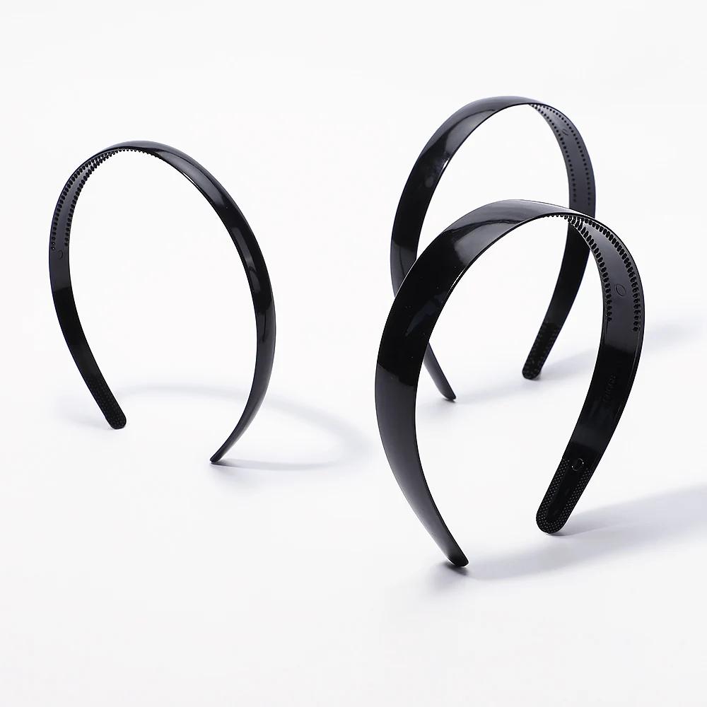 1/7pcs Simple Women Headbands Fashion Head Band for Girls Solid Black Color Casual Hair Accessories Plastic Headbans