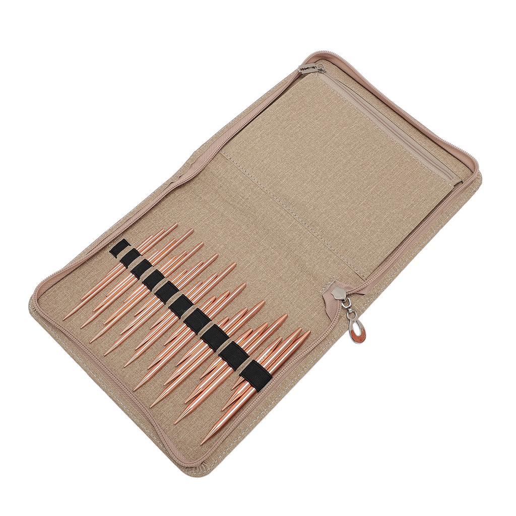 27Pcs Circular Knitting Needles Set Interchangeable Removable Aluminum Oxide Crochet Needles with