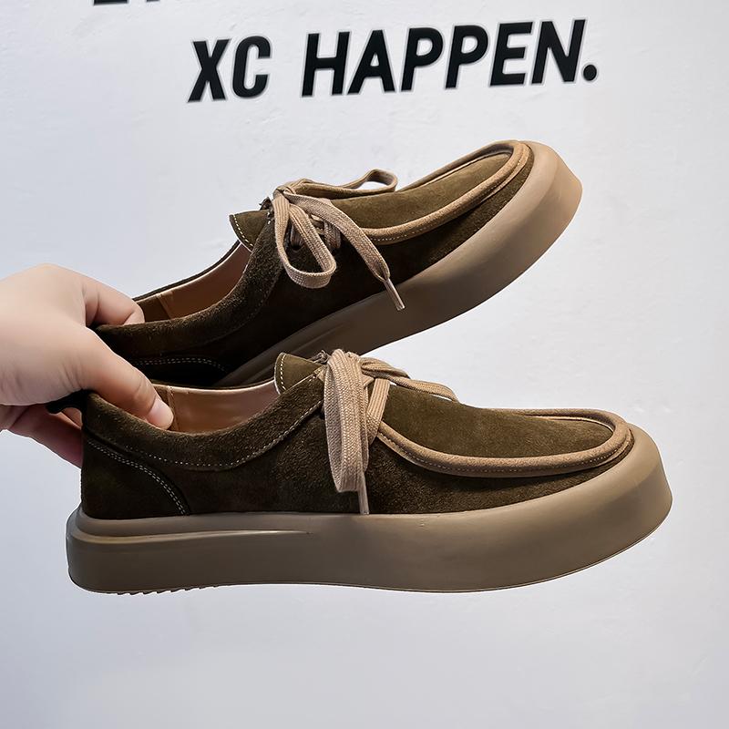 FashionClassic Suede Leather Men's Walking Shoes Non-slip Simple Casual Shoes Fashion Male Outdoor Footwear New Arrival Driving Shoes
