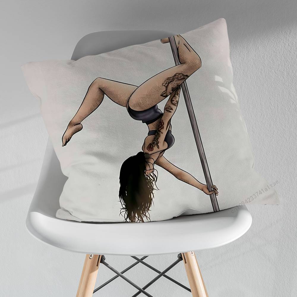 Dance Art Pole Dancer Pillow Case For 30x30cm45x45cm55x55cm For Home Bedroom Decoration And Protector