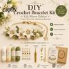 Crochet Bracelet Kit for Beginners DIY Kit, Flower Craft Set with Beads, Kits Adults And Teens Floral Making Beginners, Handmade Gift Boho Style