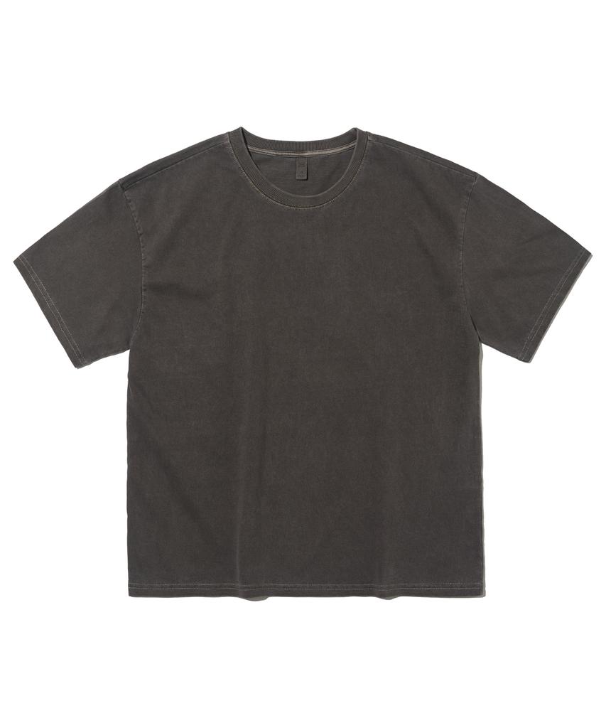 OTHERFITS Pigment Plain Crop Short Sleeve Tee (Brown)