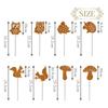 8Pcs Metal Animal for Outside Decorative Garden Stakes Animal Decoration Plant Stakes Metal Art Outside Yard Art