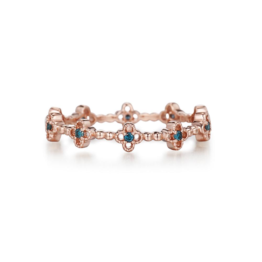 Roseedor Calm Flower Blue Diamond Ring_211610232