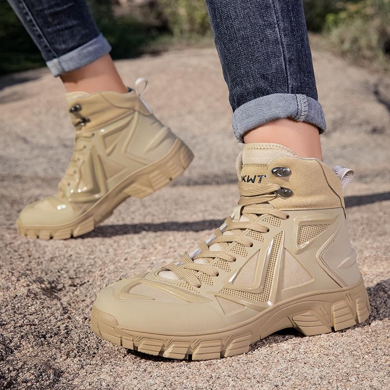 Botas Masculinas Outdoor Botas Desert Botas de Caminhada Sapatos de Tornozelo Para Homens Sapatos de Segurança para Trabalho