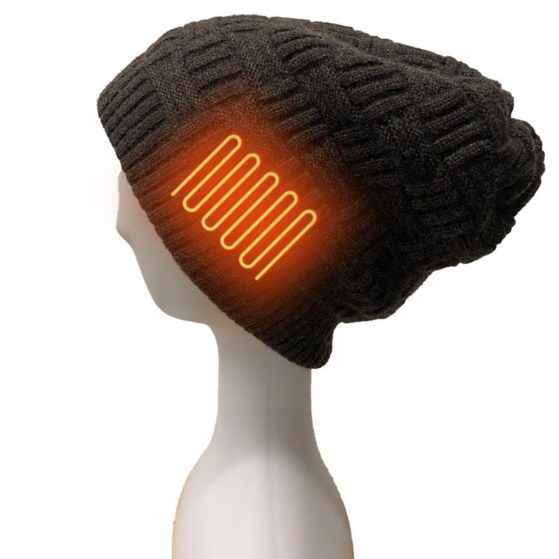 Winddichte, akkuheizbare Mütze, Outdoor-Kälteschutz-Skimütze, beheizte Mütze zum Konzentrieren auf die Arbeit im Freien oder Spo