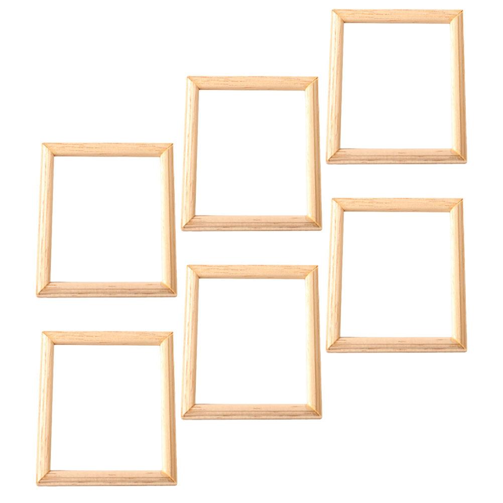6 buc decor pentru ramă foto acasă casă miniatură kit DIY accesorii rame din lemn decorare