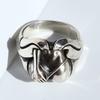 Yin Taifei Thai Silver Handmade Men's Retro Open Ring - Unique Heavy Craftsmanship