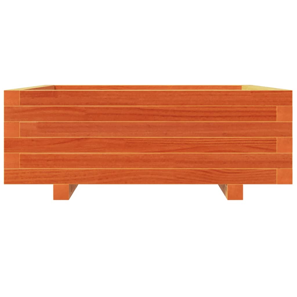 Plant Pot Wax Brown 70x70x26.5 Cm Solid Pine Wood