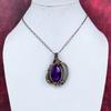 Purple fire labradorite pendant copper wire wrapped pendant handmade boho pendant copper jewelry engagement gifts wire wrap gemstone jewelry