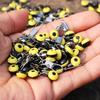 30 Pcs Sea Fishing Space Beans Medium Yellow and Red Bean Connectors Fishing Gear Accessories Outdoor Fishs Articles