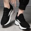 Fashion Trendy Minimalist Men's Sports Leisure Shoes Height Increasing Thick Soled Men's Outdoor Hiking Shoes Breathable Mesh Shoes