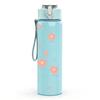 1PC Tiny Pink Simple Floral Pattern Print 750ml Color Plastic Sports Water Bottle Leakproof Flip Straw Lid Suitable for Sports Office Home Use