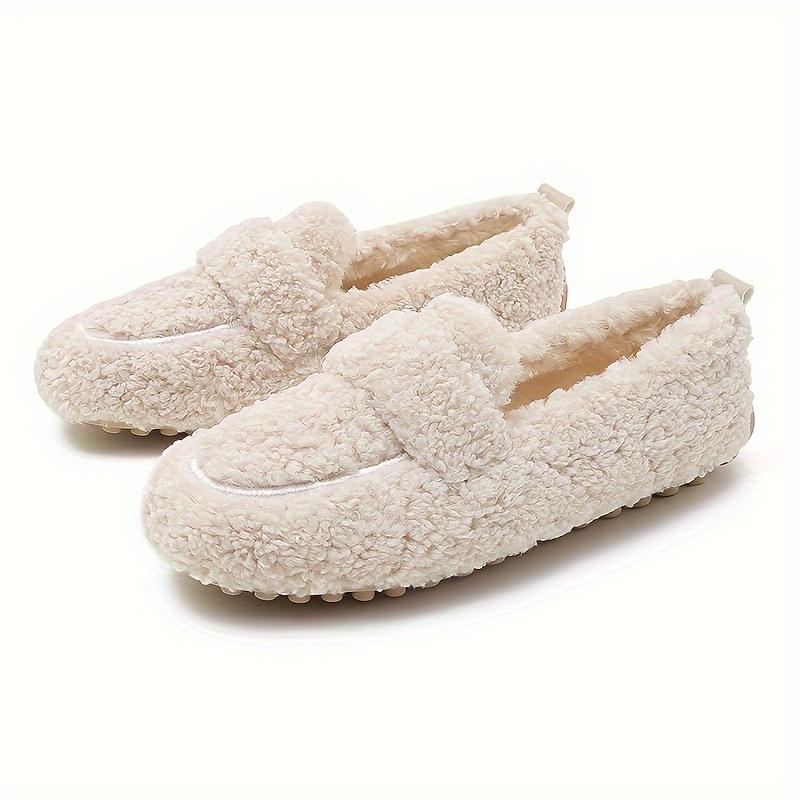 Fur Shoes Female Fall and Winter Outside 2025 Lamb's Wool Soybean Shoes Female Padded Flat Bottom Cotton Shoes Big Size
