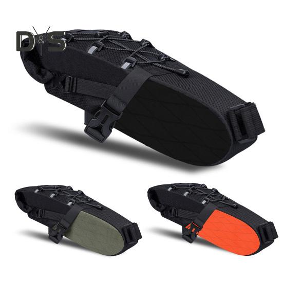 Bicycle Saddle Storage Bag 5.8L Capacity Waterproof Reflective Road Mountain Bike Seat Rear Tail Bag Organizer Pouch Cycling Bike Accessories