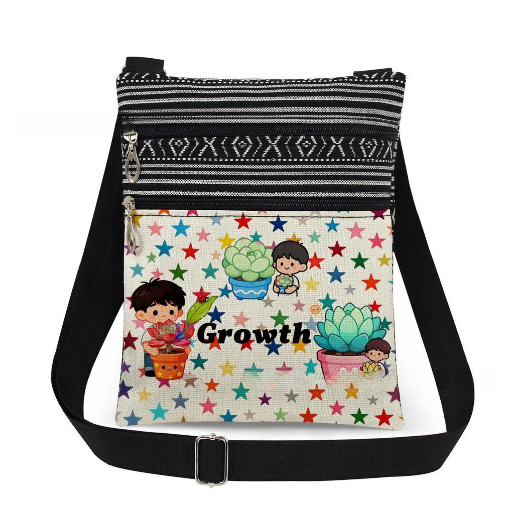 1PC Cactus Print Tote Bags Women Shoulder Handbags Postman Package 6913