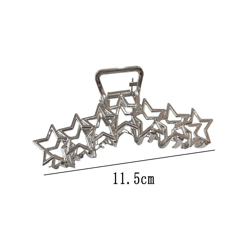 Mode Metall Stern Hohl Haar Klaue für Frauen Gold Silber Farbe Kreuz Krabben Haar Clip Koreanische Mädchen Haar Zubehör Greifen clip