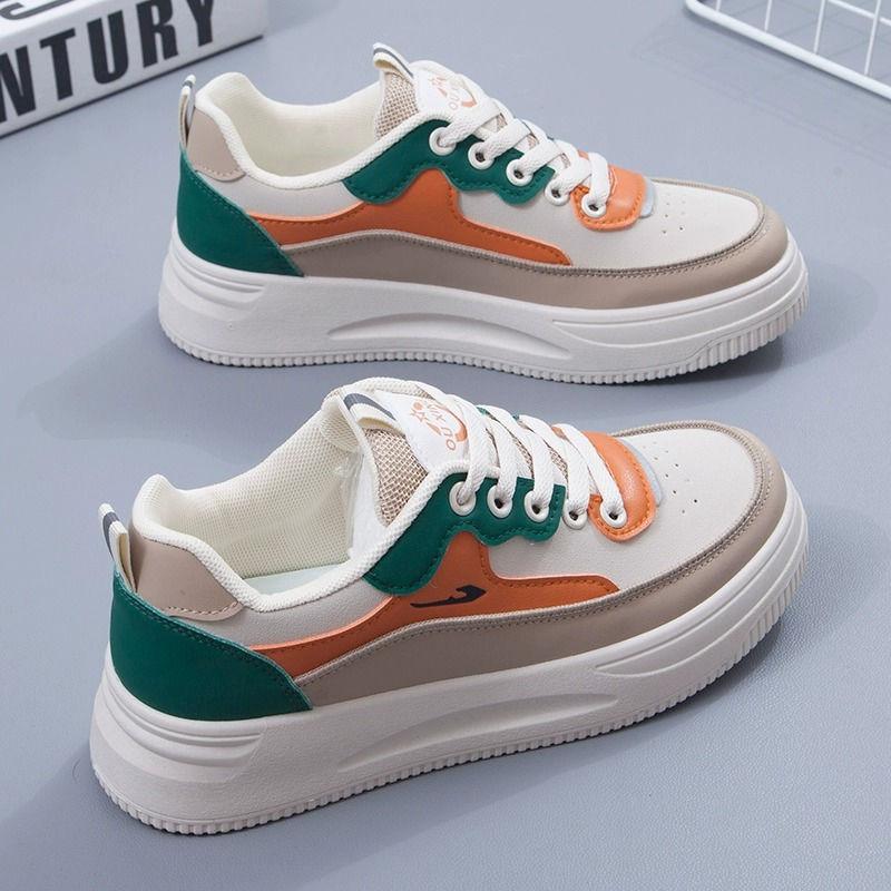 Board shoes women's 2025 popular women's soft-soled lightweight and versatile white shoes fashionable height increase comfortable thick-soled versatil