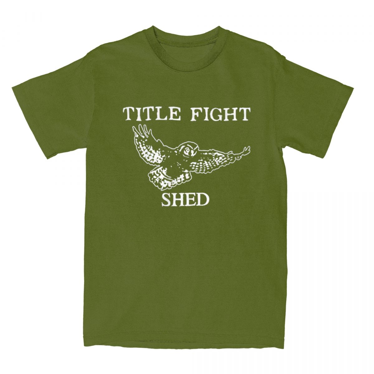 

Title Fight Shed Owl для Чоловіків Жінок Футболки Квітковий Зелений Мерч Чудова Футболка Футболки Бавовна Новинка Одяг XXL