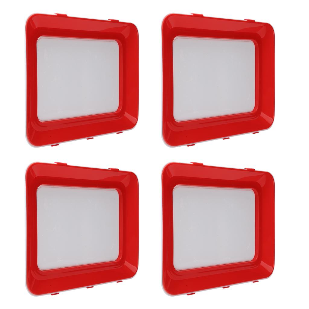 4PCS Food Preservation Tray Vacuum Sealing Food Storage Container for Refrigerator Freezer