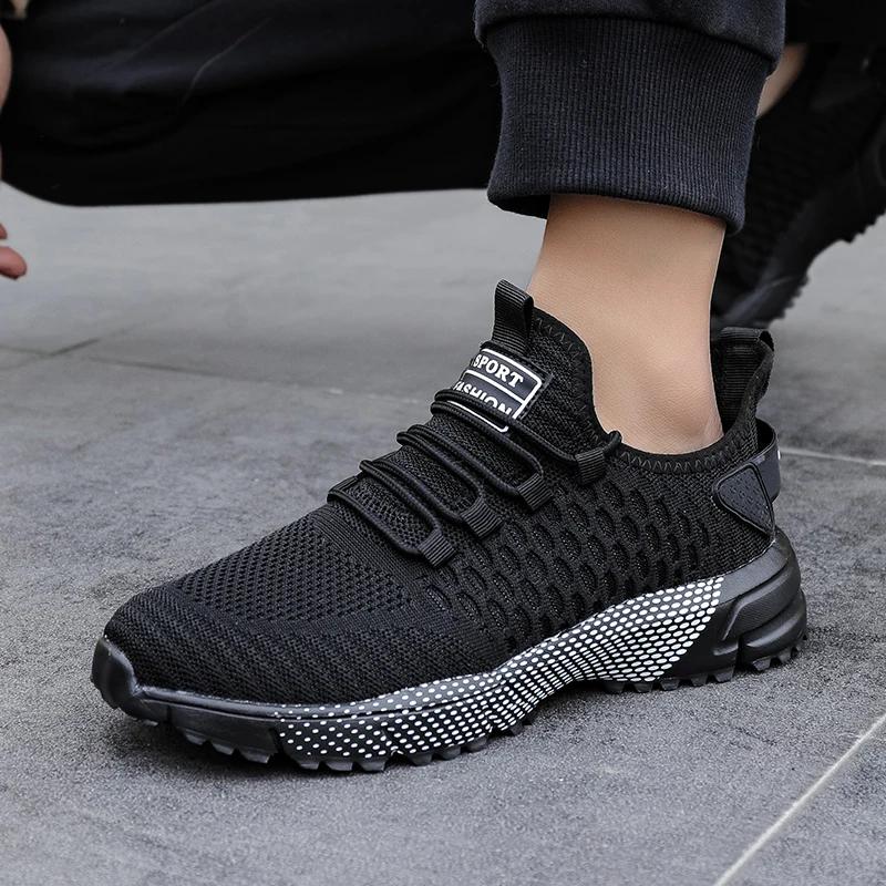 Men's Mesh Shoes Unique Grid Trend Design Breathable Comfortable Running Shoes Summer New Track  Field Basketball Sports Shoes