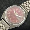 GENUINE VINTAGE AUTOMATIC SEIKO 5 JAPAN 7009A MENS MAROON DIAL WATCH A702403-5