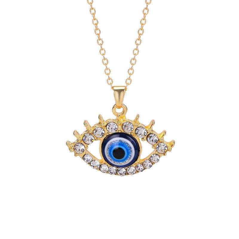 Stacked Devil's Eye Necklace Jewelry Pendant Multi-layer Women's Exaggerated Necklace Multi-layer Stacked Wear