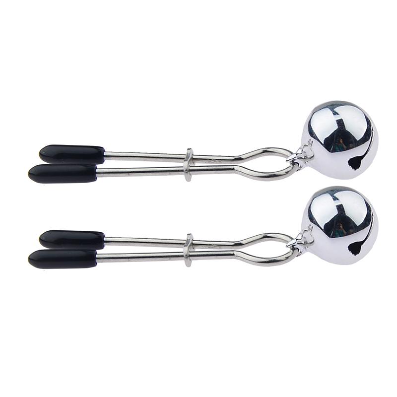 BDSM Metal Nipple Breast Clitoris Clamp Clip Weight Balls Adult Sex Toy