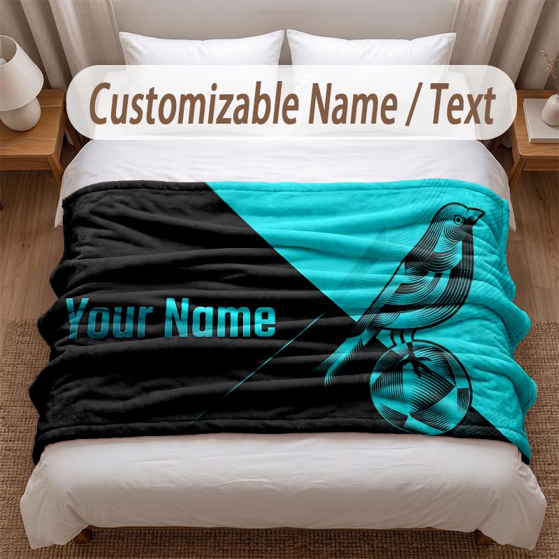 Norwich City Printed Flannel Blanket Custom Name Text Soft Warm Throw For Bedroom Holiday Gift