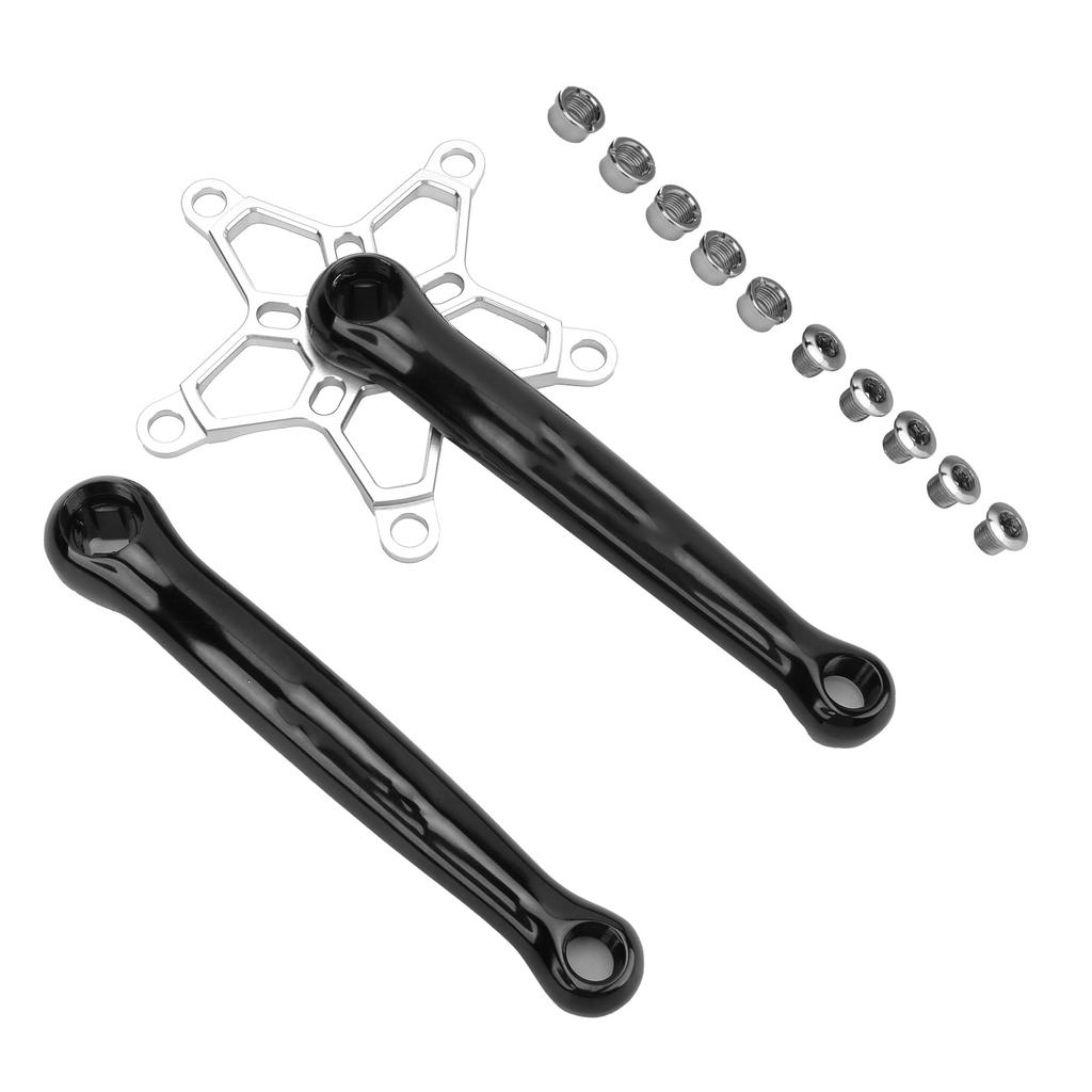 MEIJUN Mountain Bike Crankset 170 mm 130 BCD MTB Crankset Left Right Crank Arms SetSilver