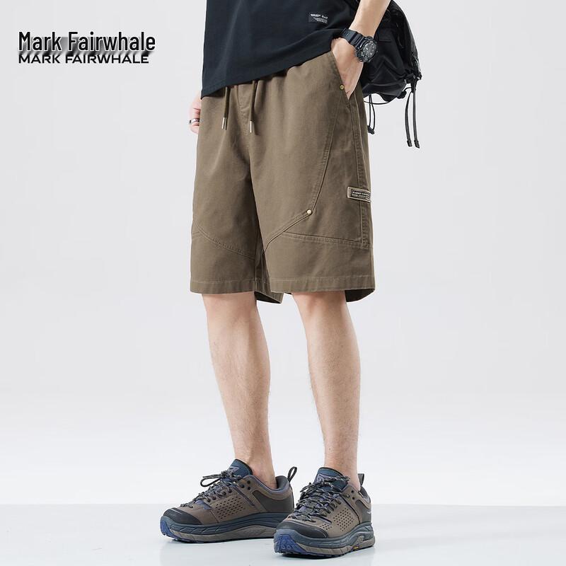 Mark Fairwhale Men s Versatile Cotton Straight Shorts 2XL темные хаки