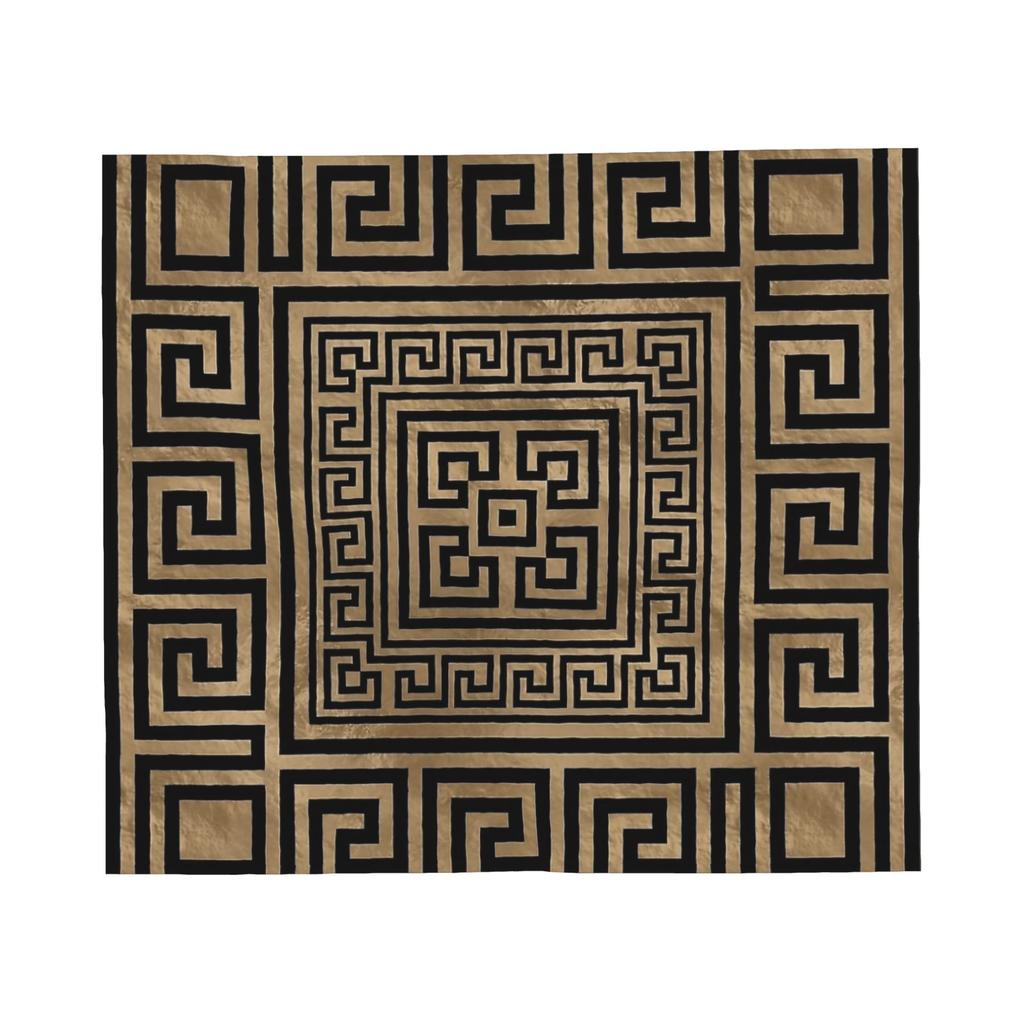 Görög meander minta Görög kulcs Dísz Takarók Gyapjú Dekoráció Puha Dobótakaró Kanapéhoz Kültéri Szőnyeg Darab