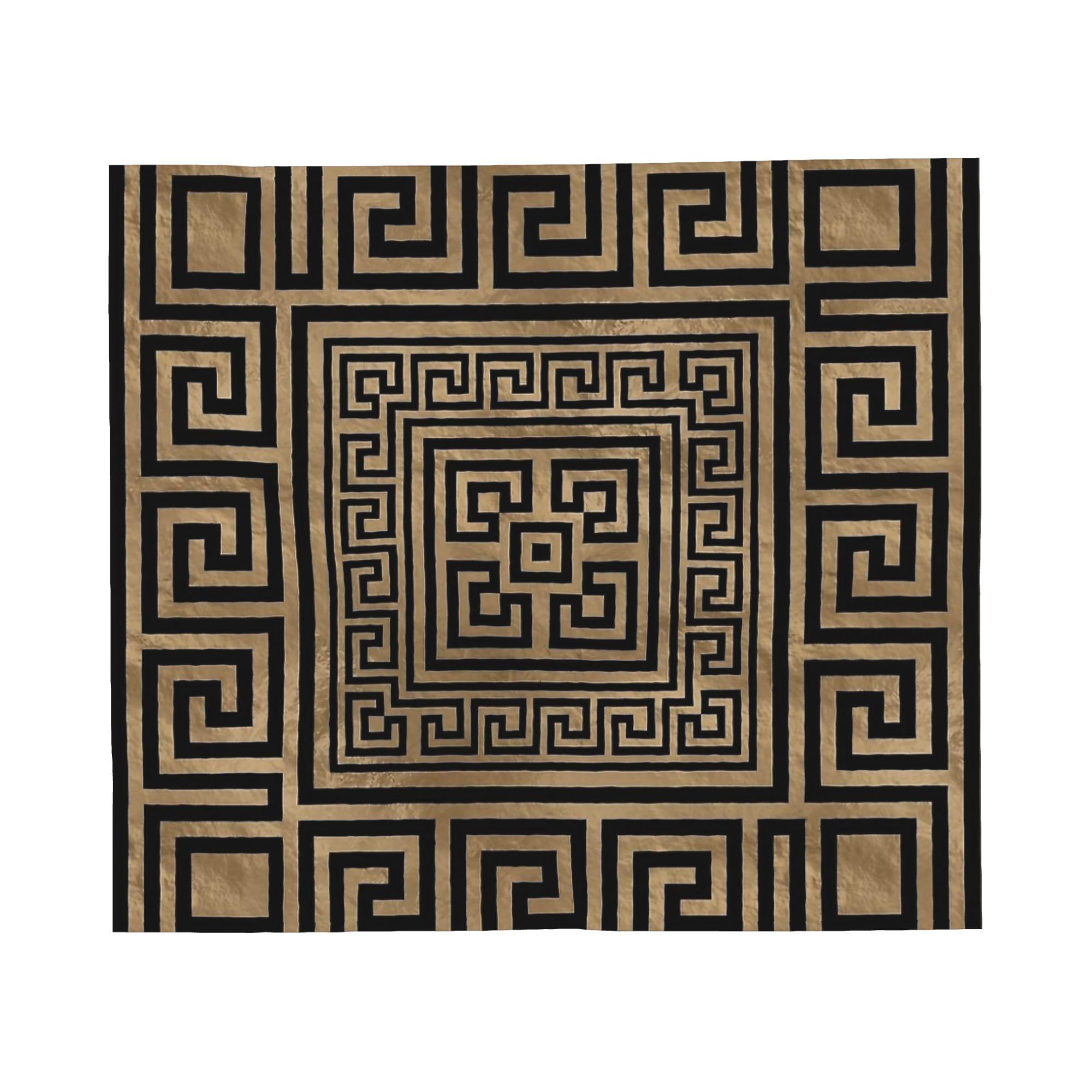 

Greek Key Ornament Geometric Meander Blue Blanket Flannel Portable Super Soft Throw Blanket for Bedding Couch Bedspreads 30x40in