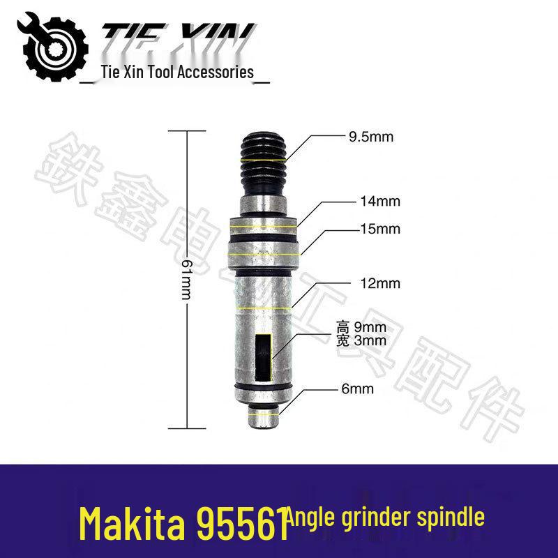 Item 00301: Makita 9556 Angle Grinder Shaft & Accessories